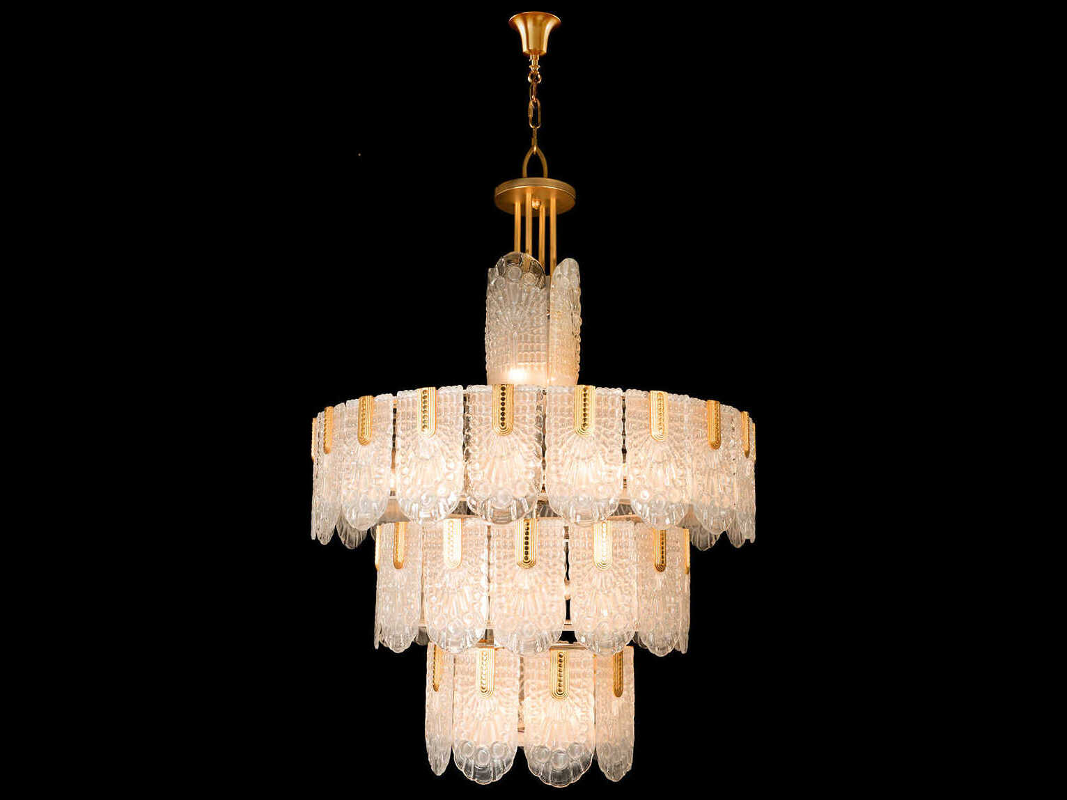 Fine Art Handcrafted Lighting Mariner Luxury 24-Light Antique Gold Plated Traditional Tiered Chandelier