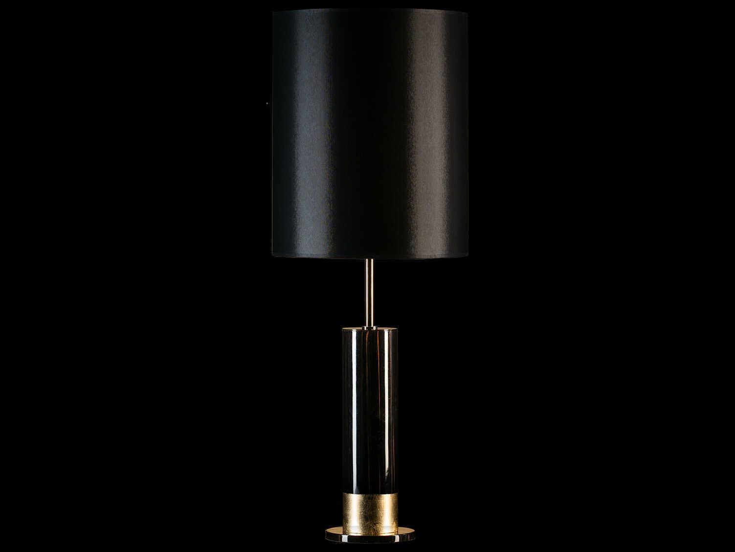 Fine Art Handcrafted Lighting Mariner Luxury Polished Brass Black Buffet Lamp