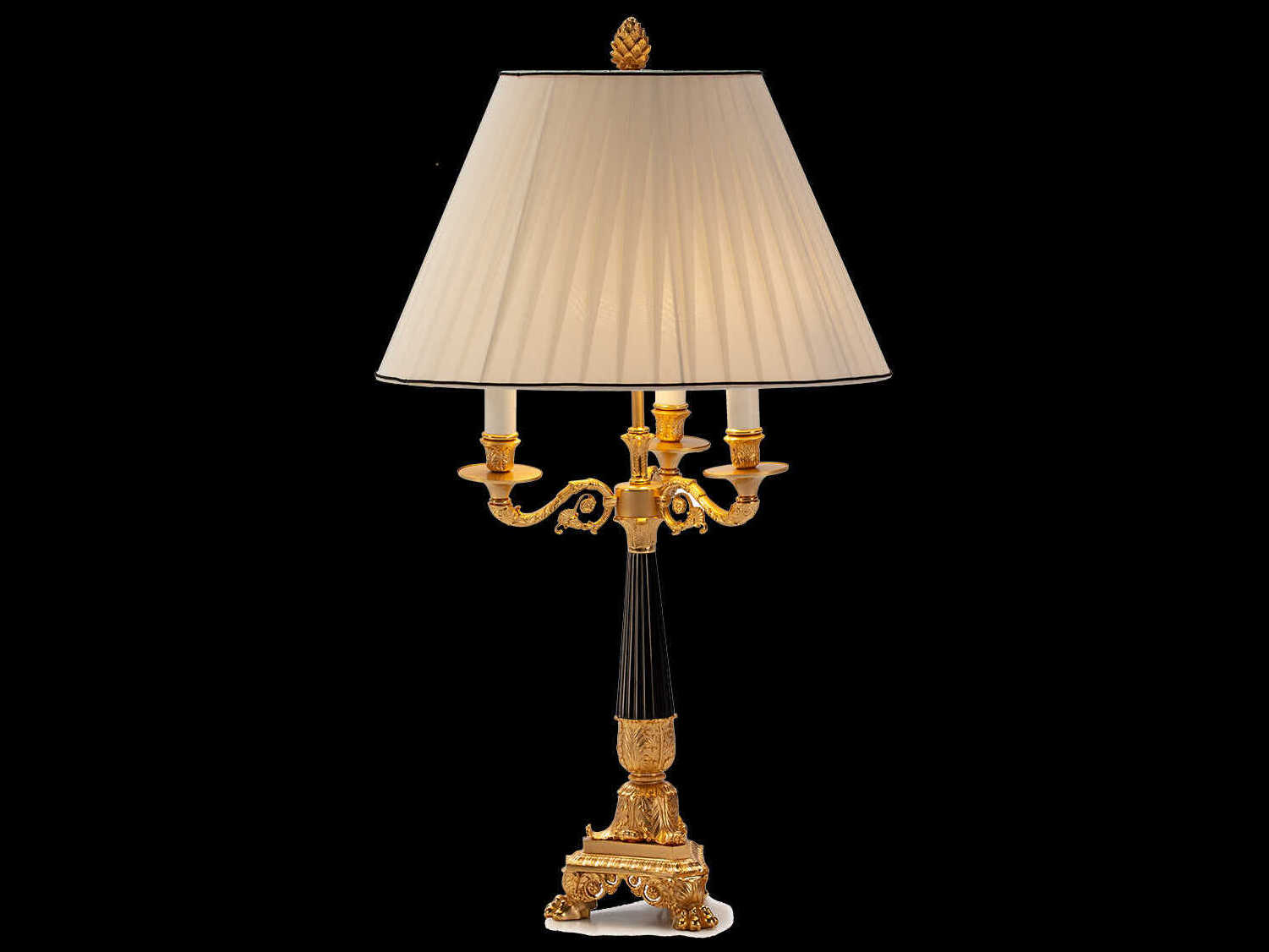 Fine Art Handcrafted Lighting Mariner Luxury Antique Gold Plated Traditional Buffet Lamp