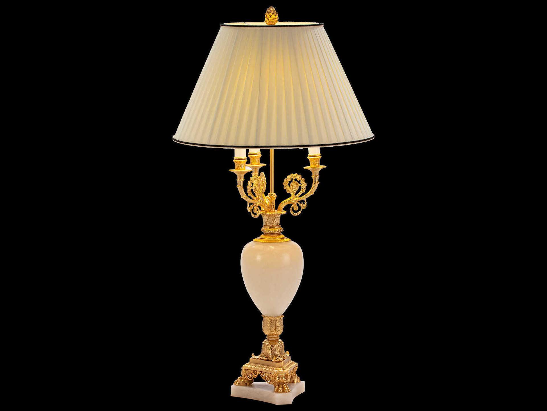 Fine Art Handcrafted Lighting Mariner Luxury Antique Gold Plated Traditional Buffet Lamp