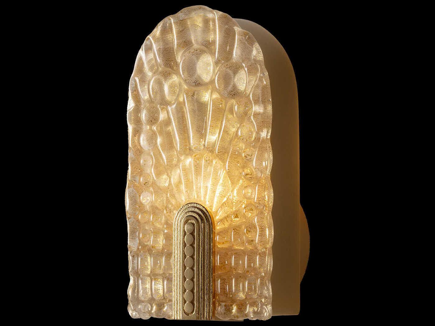 Fine Art Handcrafted Lighting Mariner Luxury 1-Light Antique Gold Plated Traditional Wall Sconce