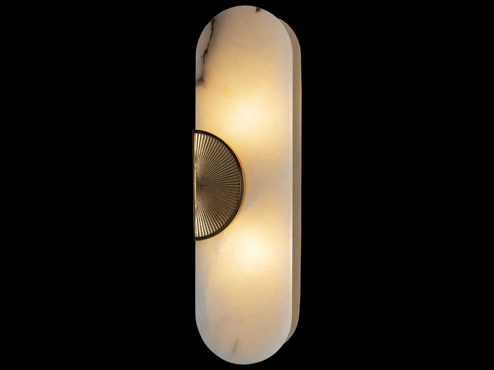 Fine Art Handcrafted Lighting Mariner Luxury 2-Light Brushed Bronze Wall Sconce