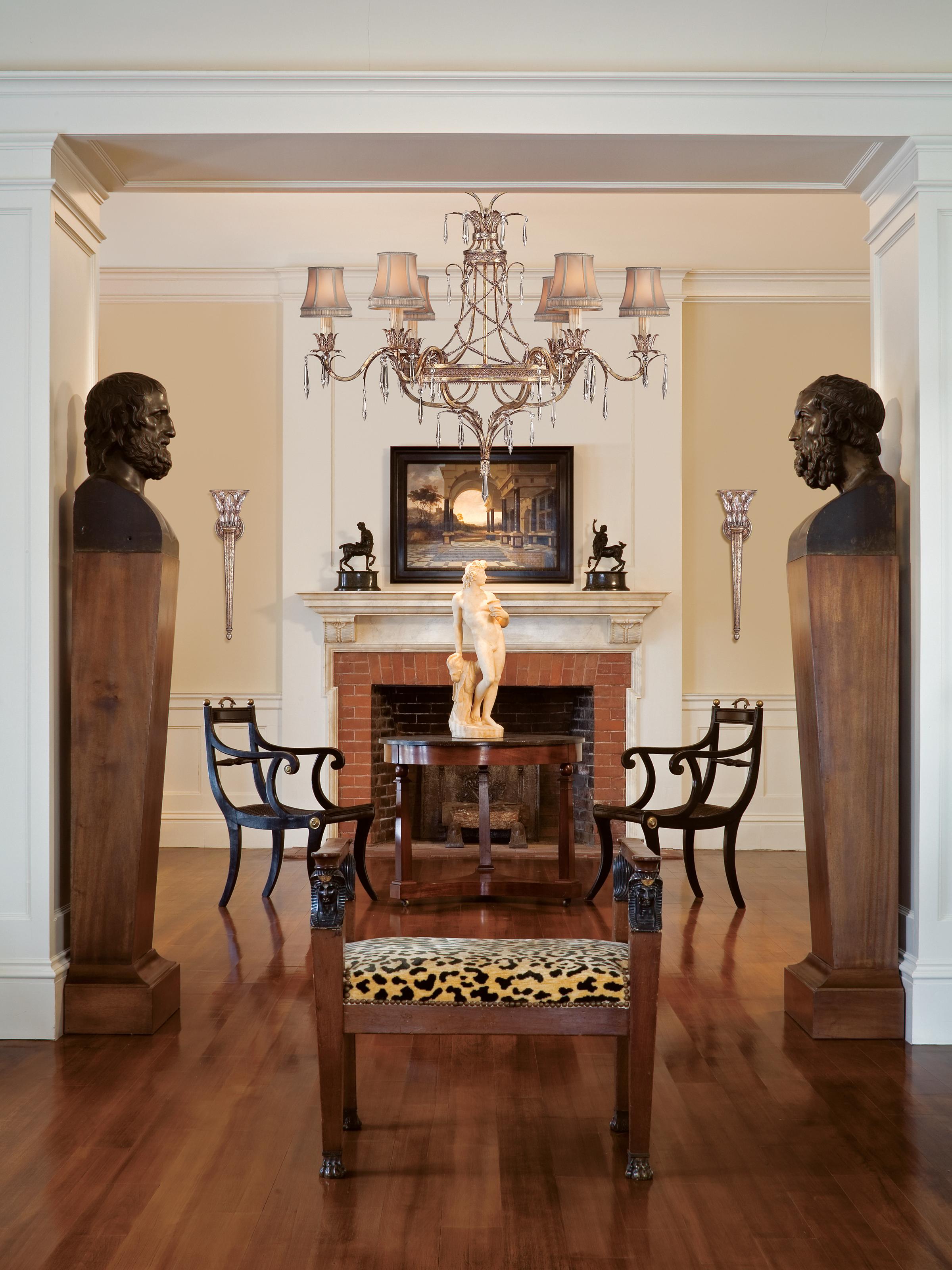 Fine Art Handcrafted Lighting Winter Palace Silver Crystal Wall Sconce