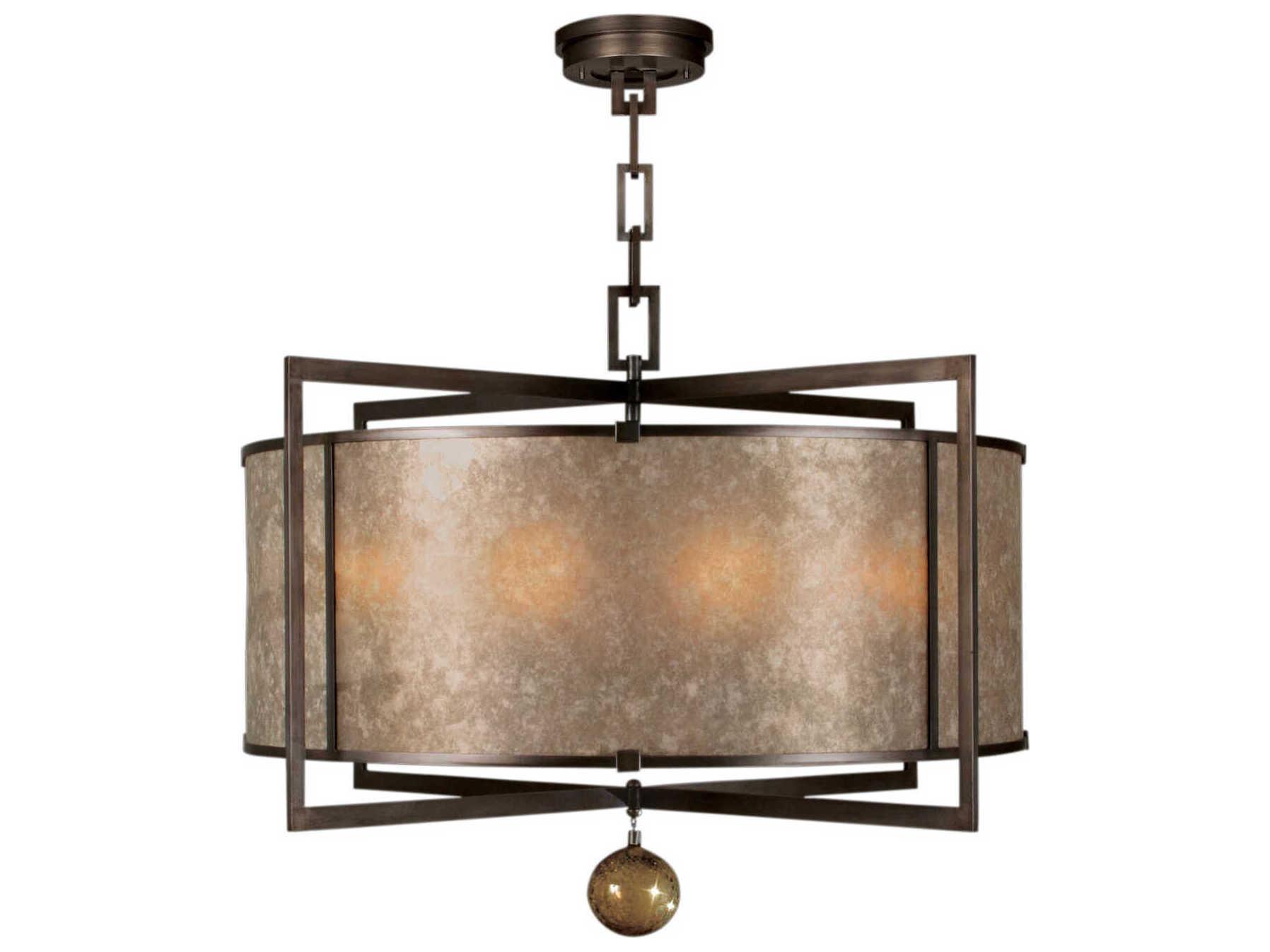 Fine Art Handcrafted Lighting Singapore Moderne 8-Light Bronze Drum Pendant
