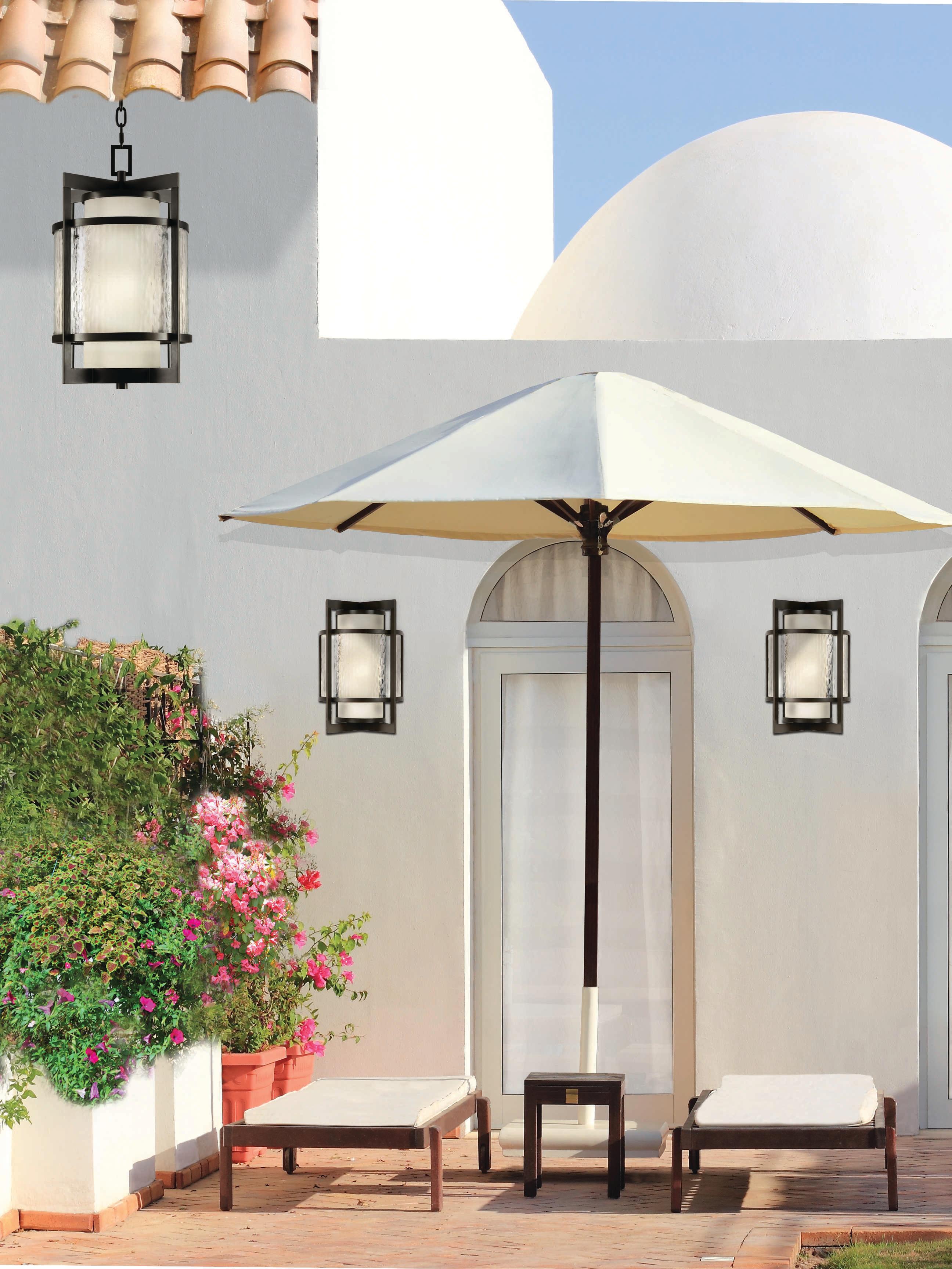 Fine Art Handcrafted Lighting Singapore Moderne Outdoor 2 - Light Outdoor Hanging Light