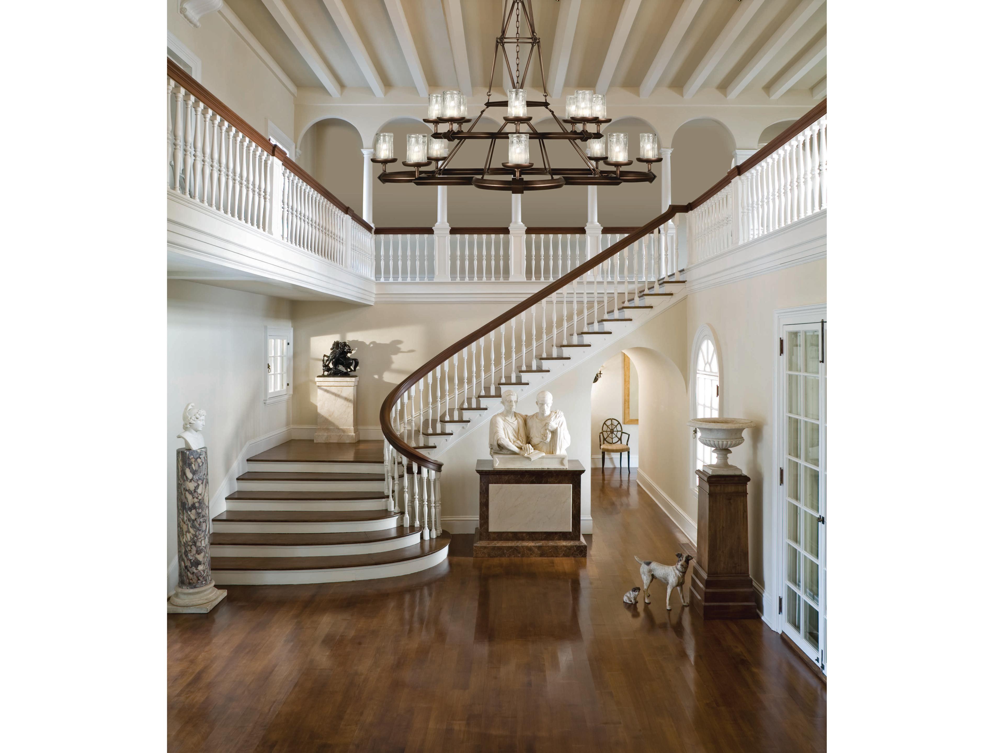 Fine Art Handcrafted Lighting Liaison 16-Light Bronze Candelabra Cylinder Tiered Chandelier