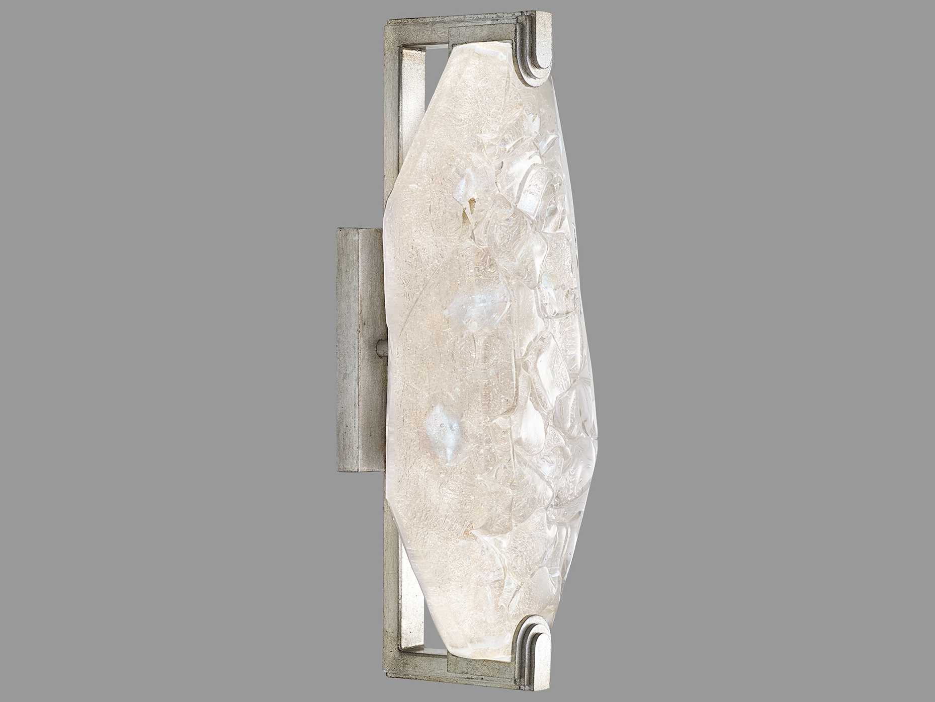 Fine Art Handcrafted Lighting Allison Paladino Silver Leaf Glass LED Wall Sconce