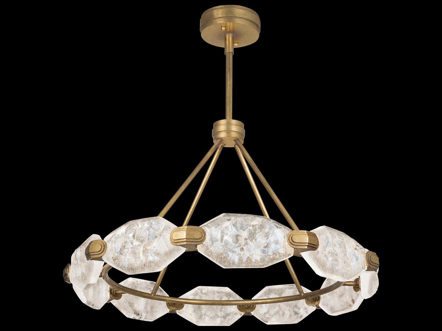 Fine Art Handcrafted Lighting Allison Paladino 20-Light Gold Leaf Glass LED Pendant