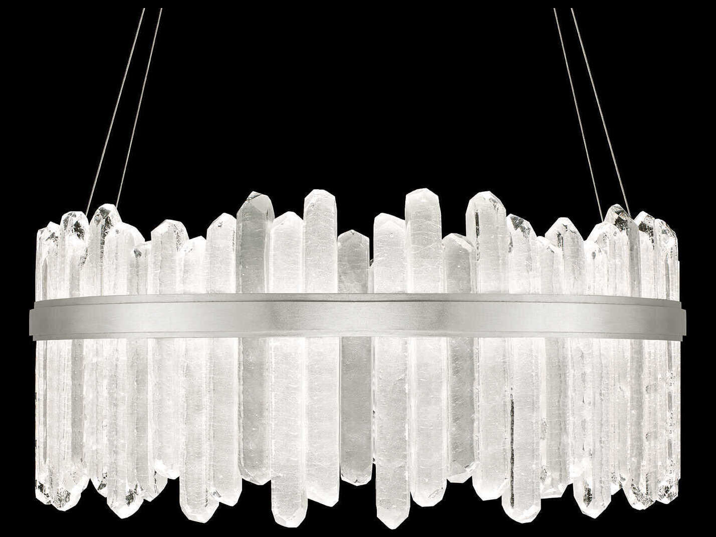 Fine Art Handcrafted Lighting Lior 48-Light Silver Glass LED Pendant