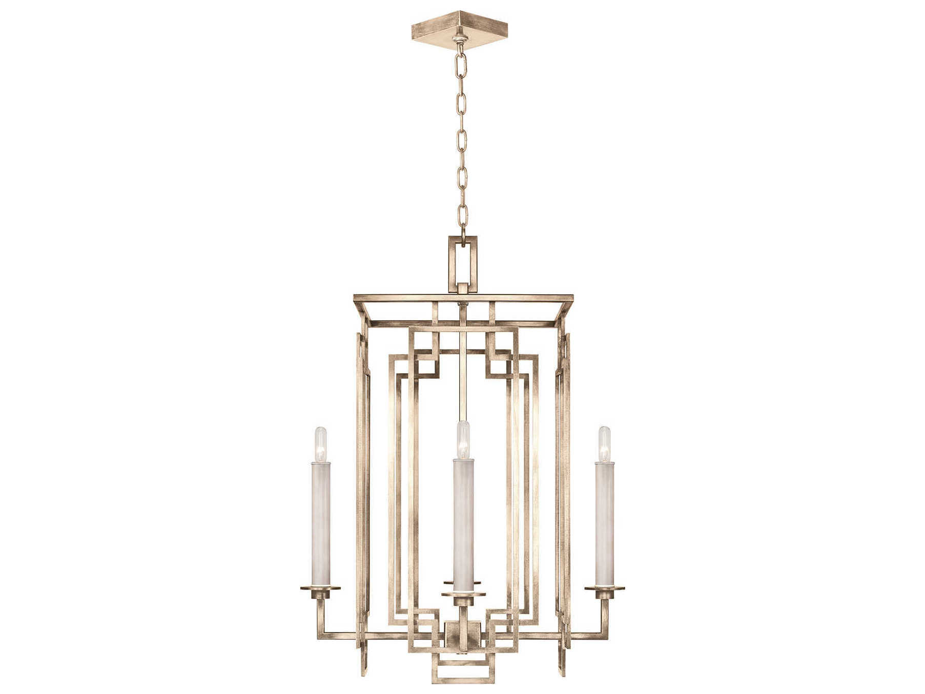 Fine Art Handcrafted Lighting Cienfuegos 4-Light Gold Leaf Candelabra Chandelier