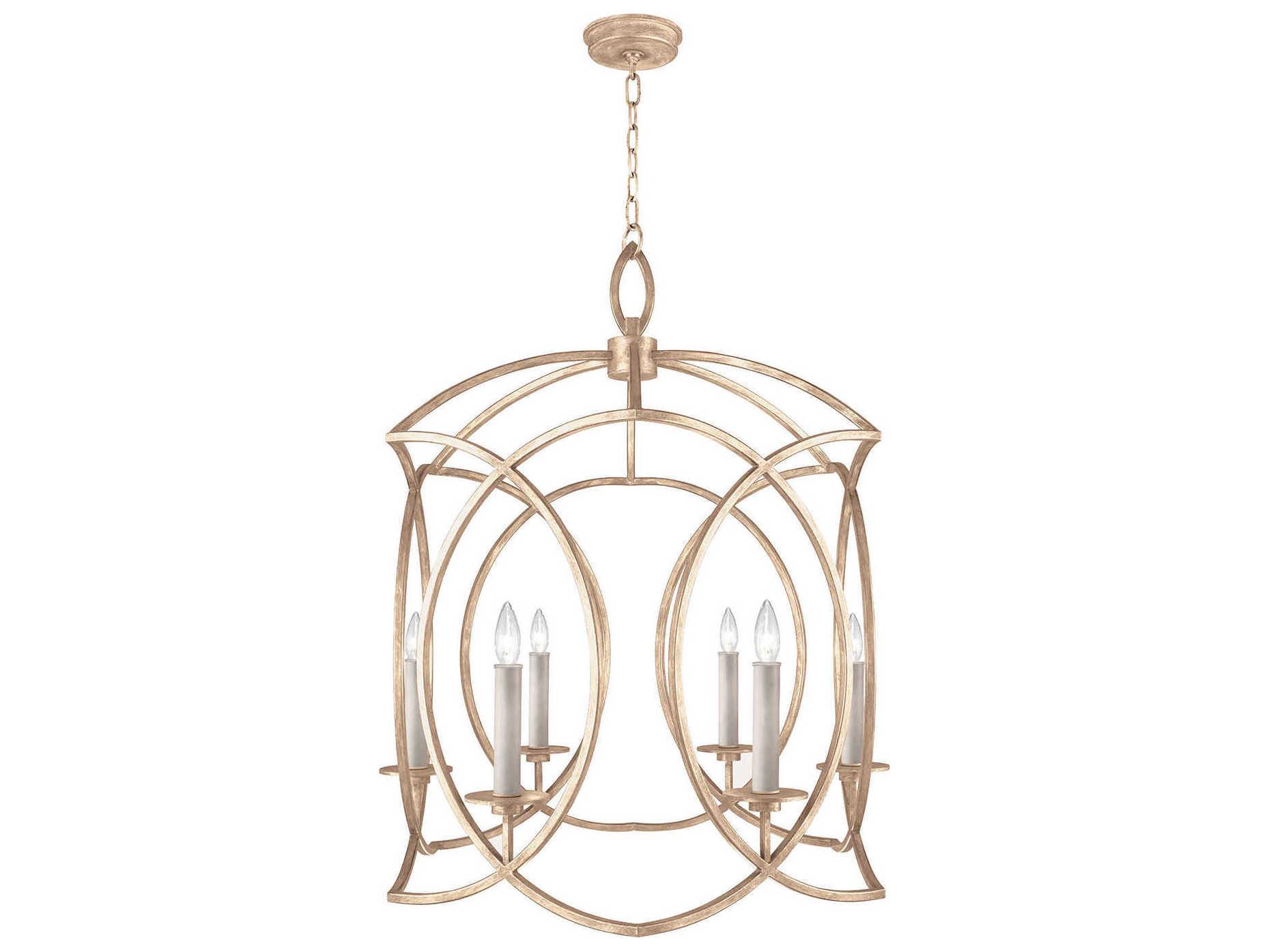 Fine Art Handcrafted Lighting Cienfuegos 6-Light Gold Leaf Candelabra Chandelier