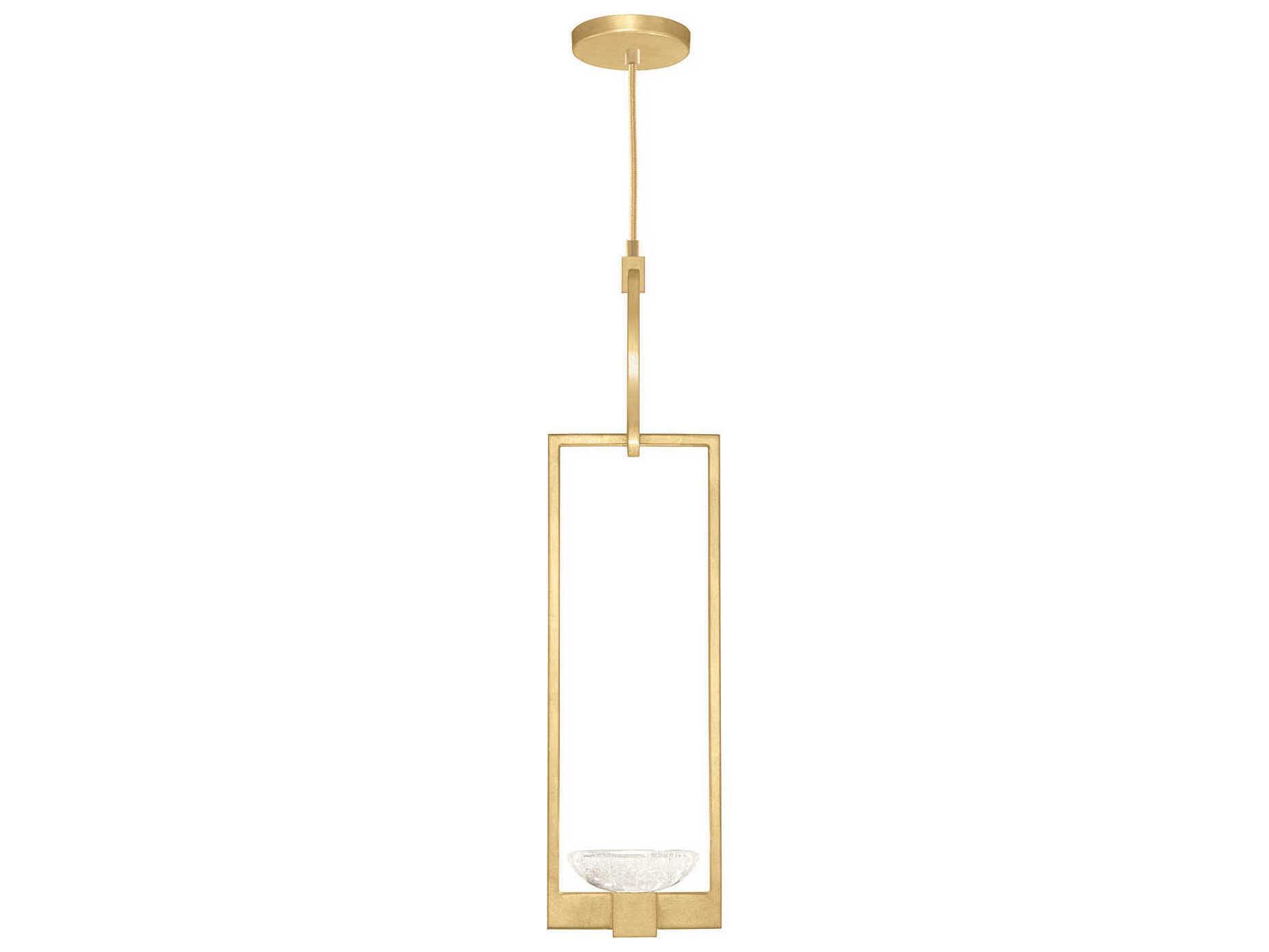 Fine Art Handcrafted Lighting Delphi 2-Light Gold Glass LED Geometric Mini Pendant