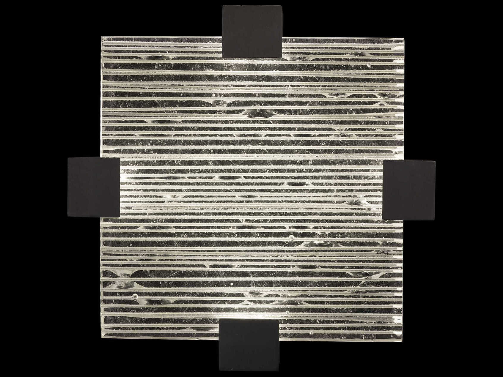 Fine Art Handcrafted Lighting Terra 4-Light Black Geometric Flush Mount