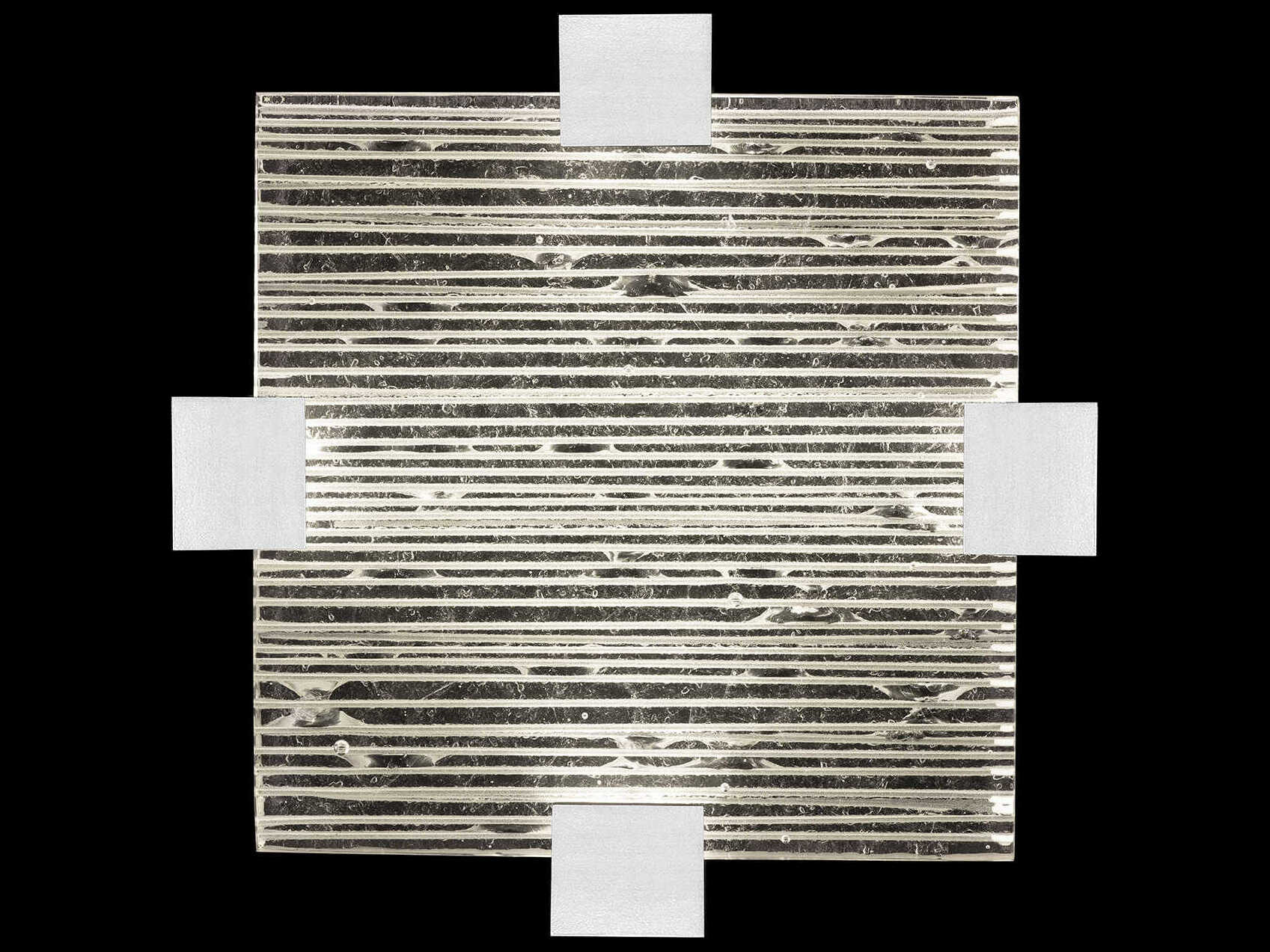 Fine Art Handcrafted Lighting Terra 4-Light Silver Geometric Flush Mount