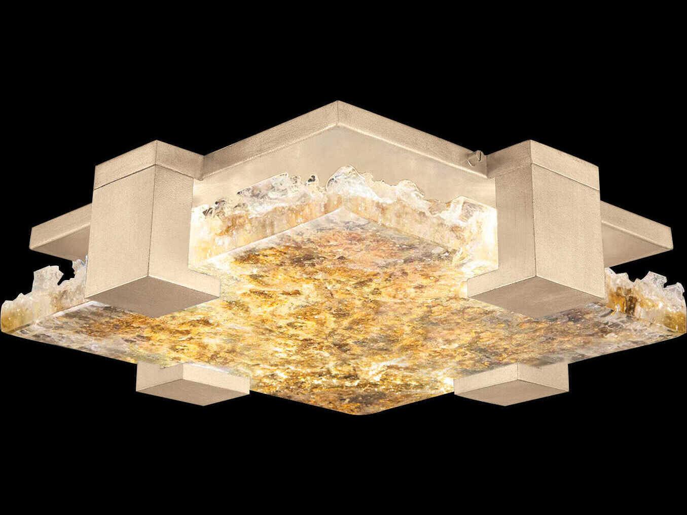Fine Art Handcrafted Lighting Terra 4-Light Gold Geometric Flush Mount