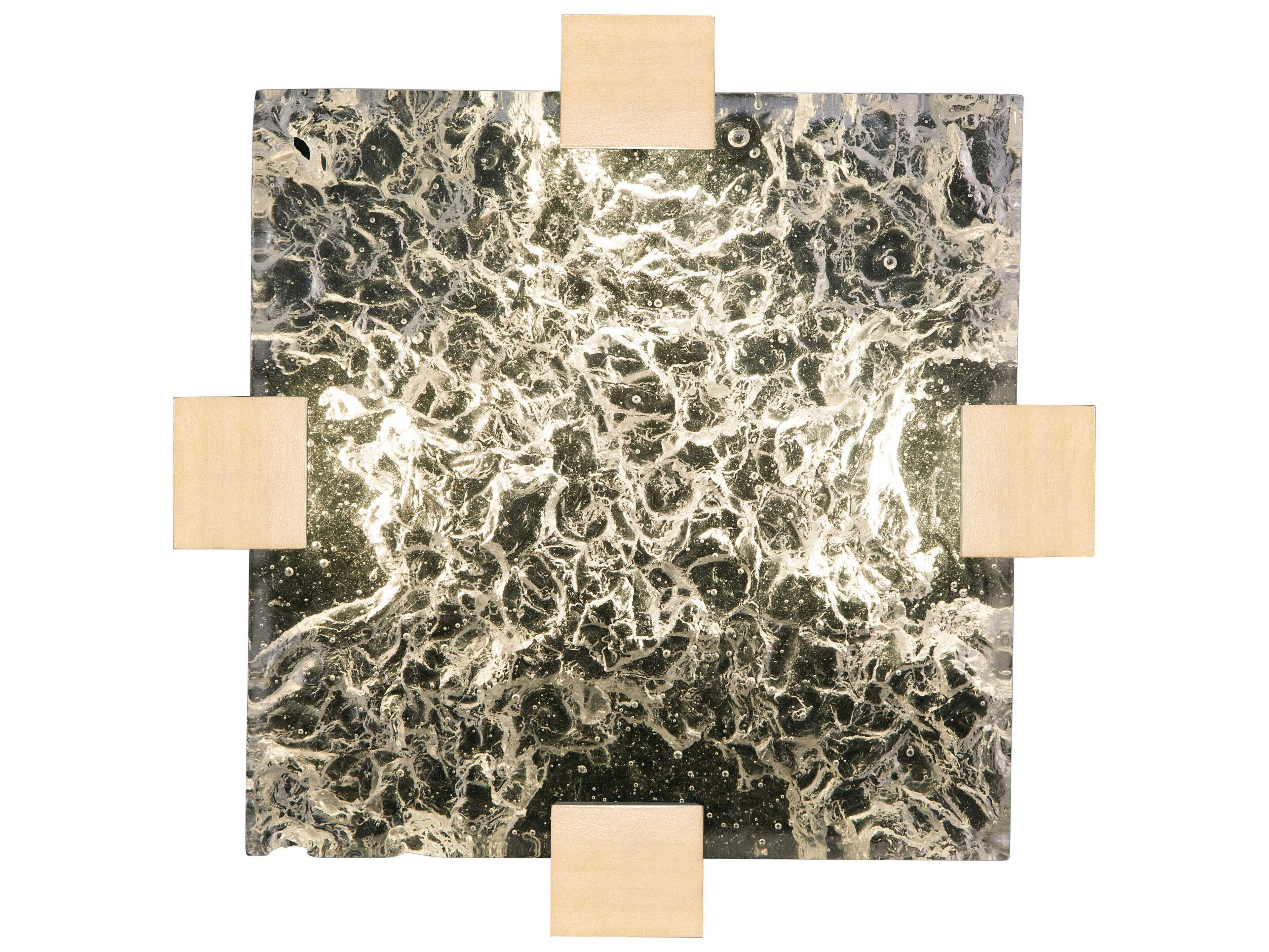 Fine Art Handcrafted Lighting Terra 4-Light Gold Geometric Flush Mount