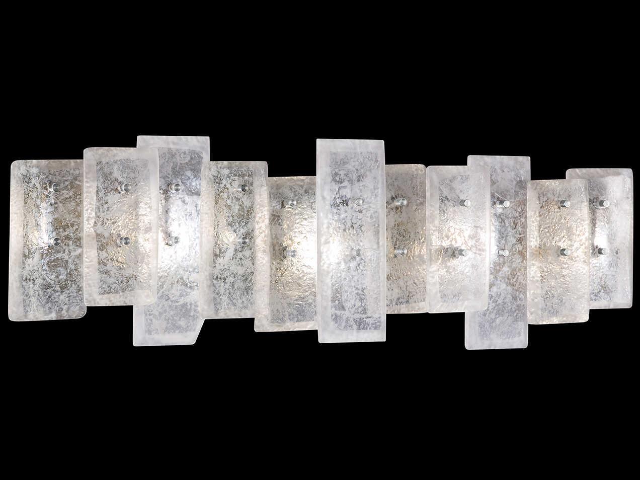 Fine Art Handcrafted Lighting Lunea 4-Light Silver Glass Vanity Light