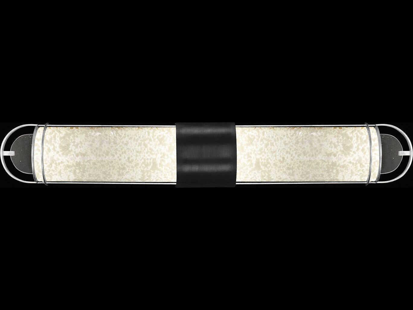 Fine Art Handcrafted Lighting Bond 2-Light Black Silver Vanity Light