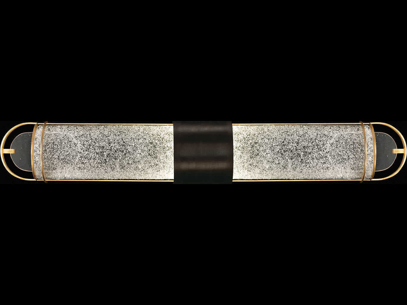 Fine Art Handcrafted Lighting Bond 2-Light Black Gold Vanity Light