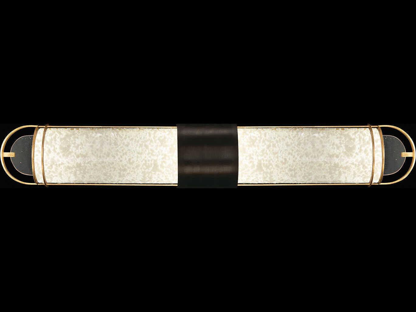 Fine Art Handcrafted Lighting Bond 2-Light Black Gold Vanity Light