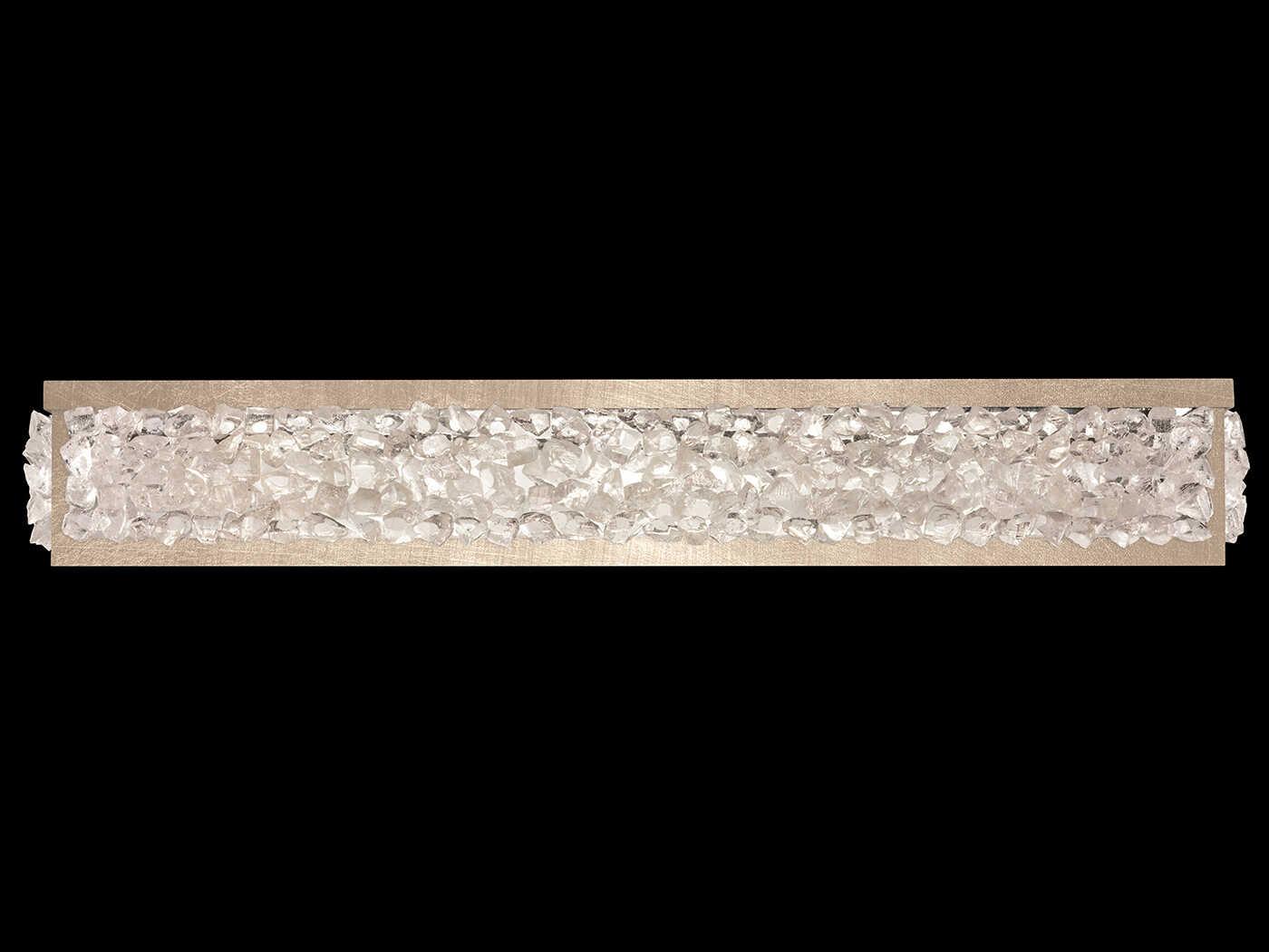 Fine Art Handcrafted Lighting Arctic Halo 1-Light Gold Crystal Glass Vanity Light