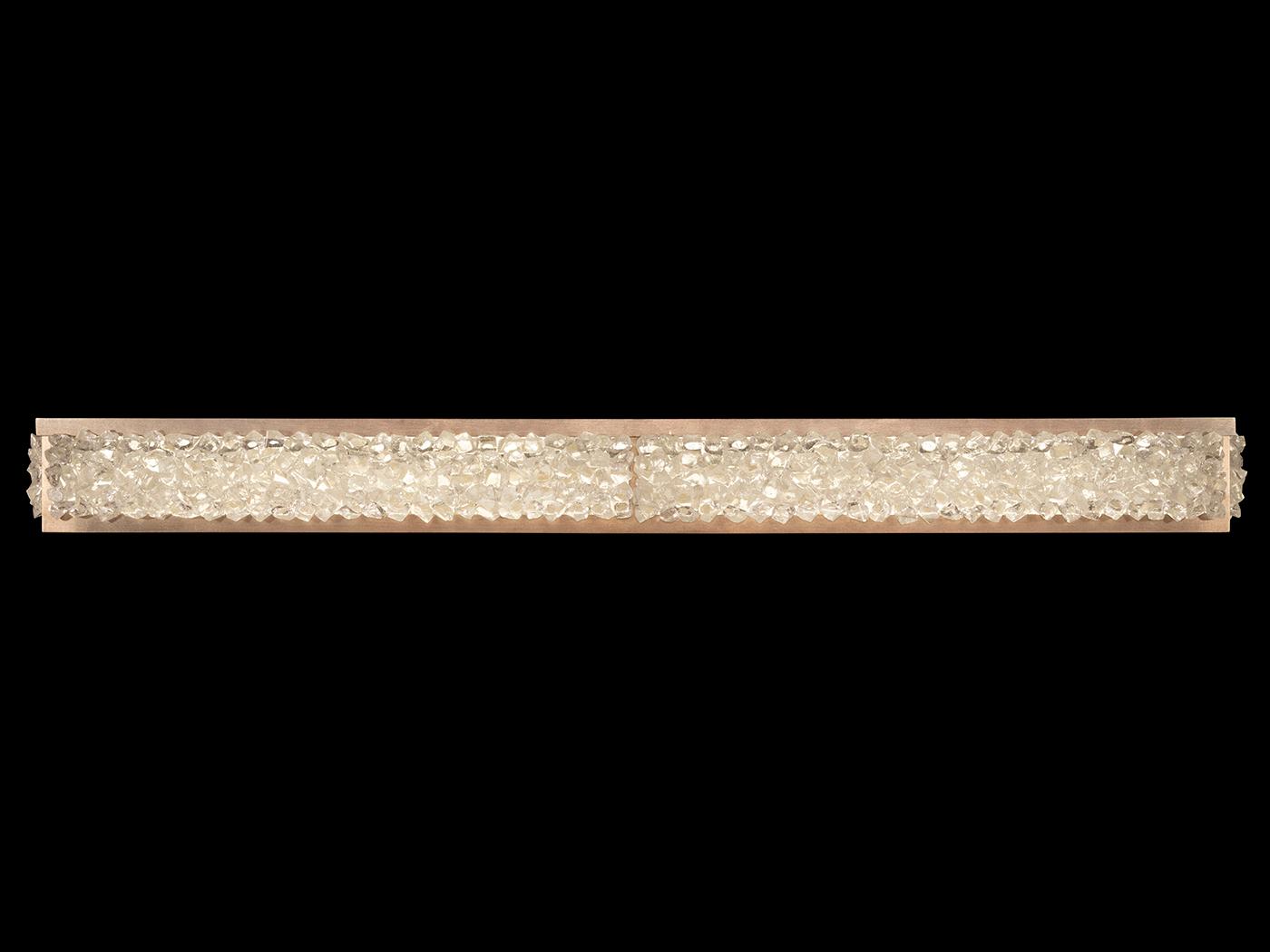 Fine Art Handcrafted Lighting Arctic Halo 2-Light Gold Crystal Glass Vanity Light