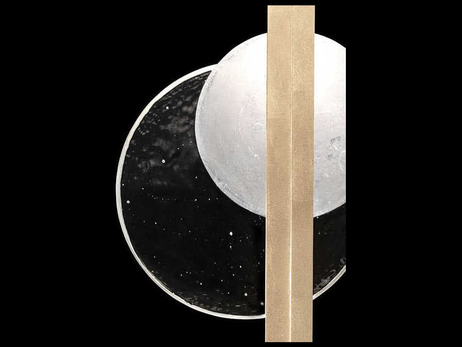 Fine Art Handcrafted Lighting Selene 2-Light Soft Gold Glass LED Wall Sconce