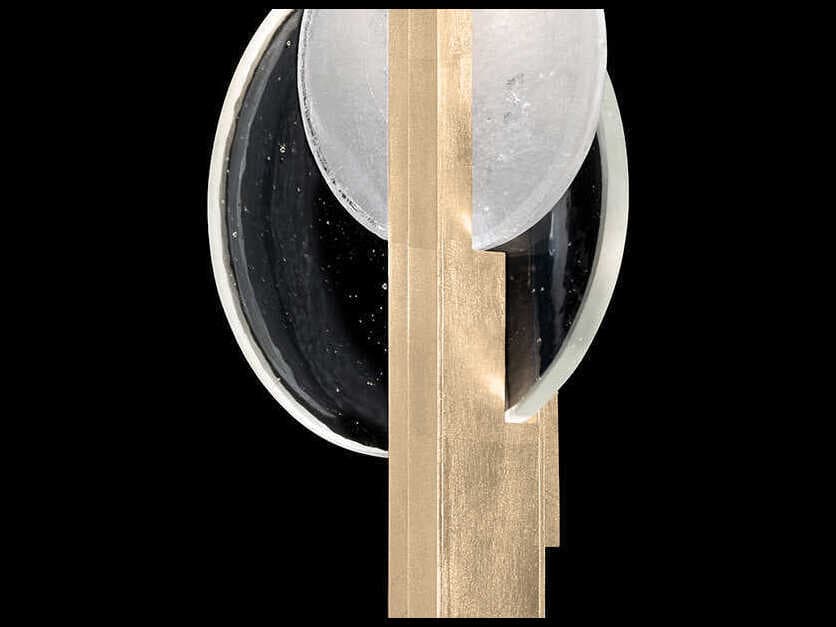 Fine Art Handcrafted Lighting Selene 2-Light Soft Gold Glass LED Wall Sconce