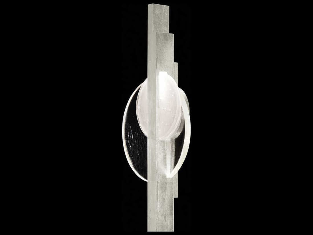 Fine Art Handcrafted Lighting Selene 2-Light Silver Leaf Glass LED Wall Sconce