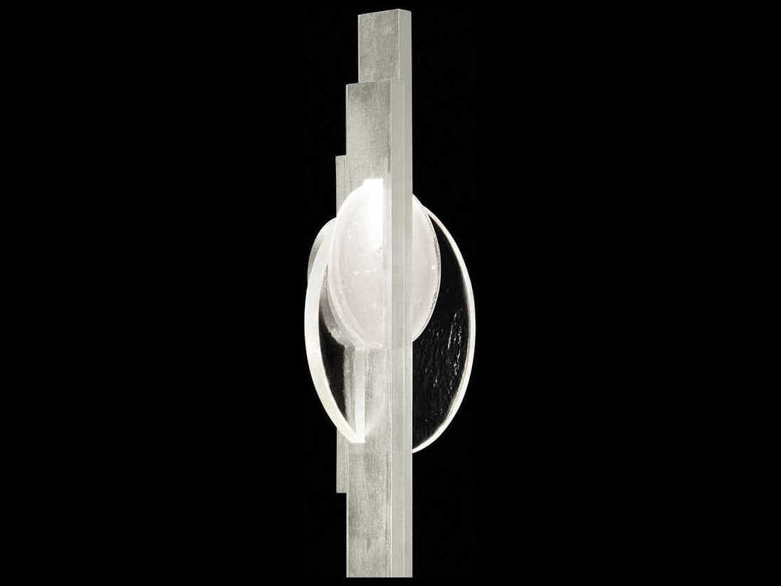 Fine Art Handcrafted Lighting Selene 2-Light Silver Leaf Glass LED Wall Sconce