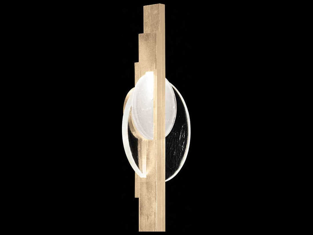 Fine Art Handcrafted Lighting Selene 2-Light Soft Gold Glass LED Wall Sconce