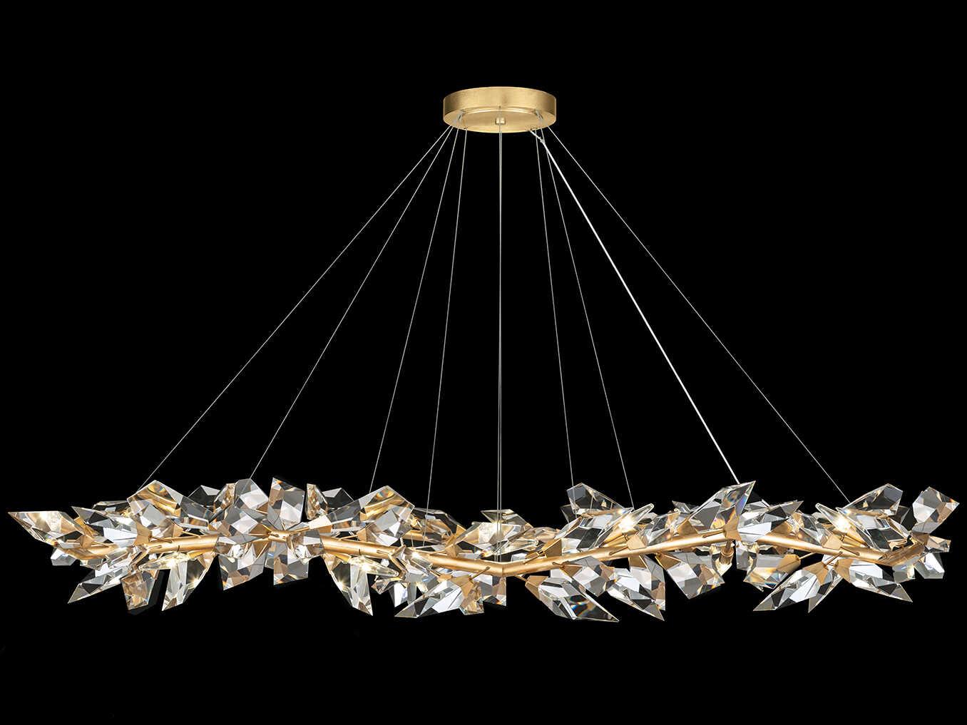 Fine Art Handcrafted Lighting Foret 15-Light Gold Crystal Pendant