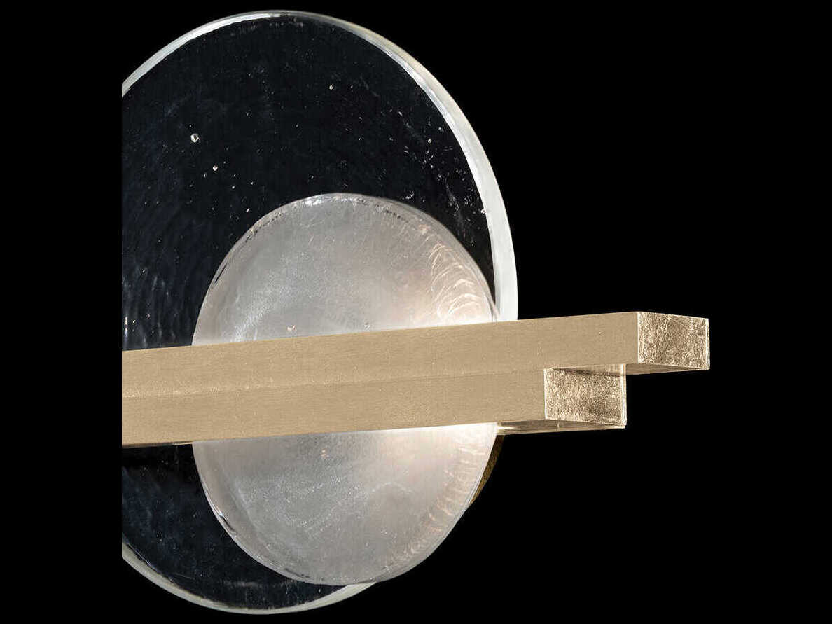 Fine Art Handcrafted Lighting Selene 2-Light Soft Gold Glass LED Wall Sconce