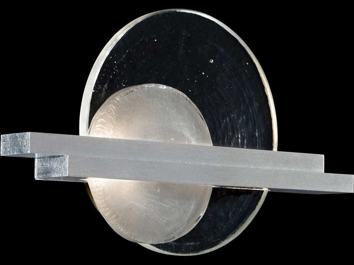 Fine Art Handcrafted Lighting Selene 2-Light Silver Leaf Glass LED Wall Sconce