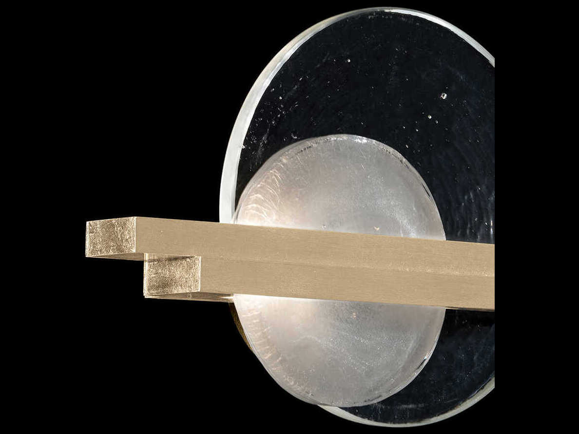 Fine Art Handcrafted Lighting Selene 2-Light Soft Gold Glass LED Wall Sconce