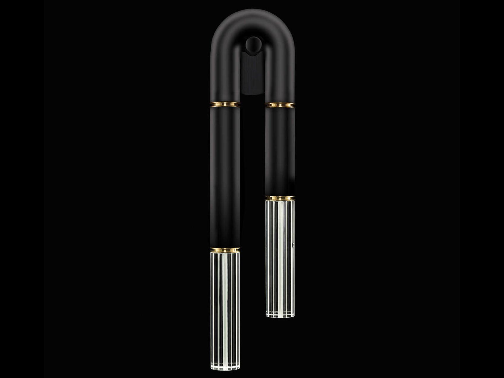 Fine Art Handcrafted Lighting Antonia 2-Light Black Wall Sconce