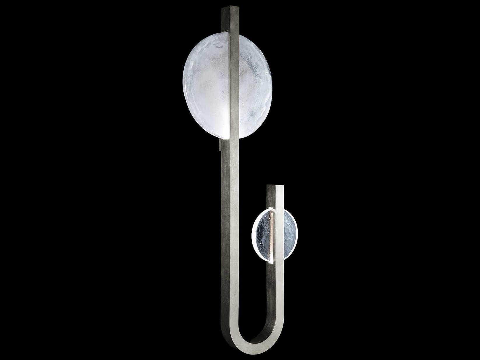 Fine Art Handcrafted Lighting Selene 2-Light Silver Glass LED Wall Sconce