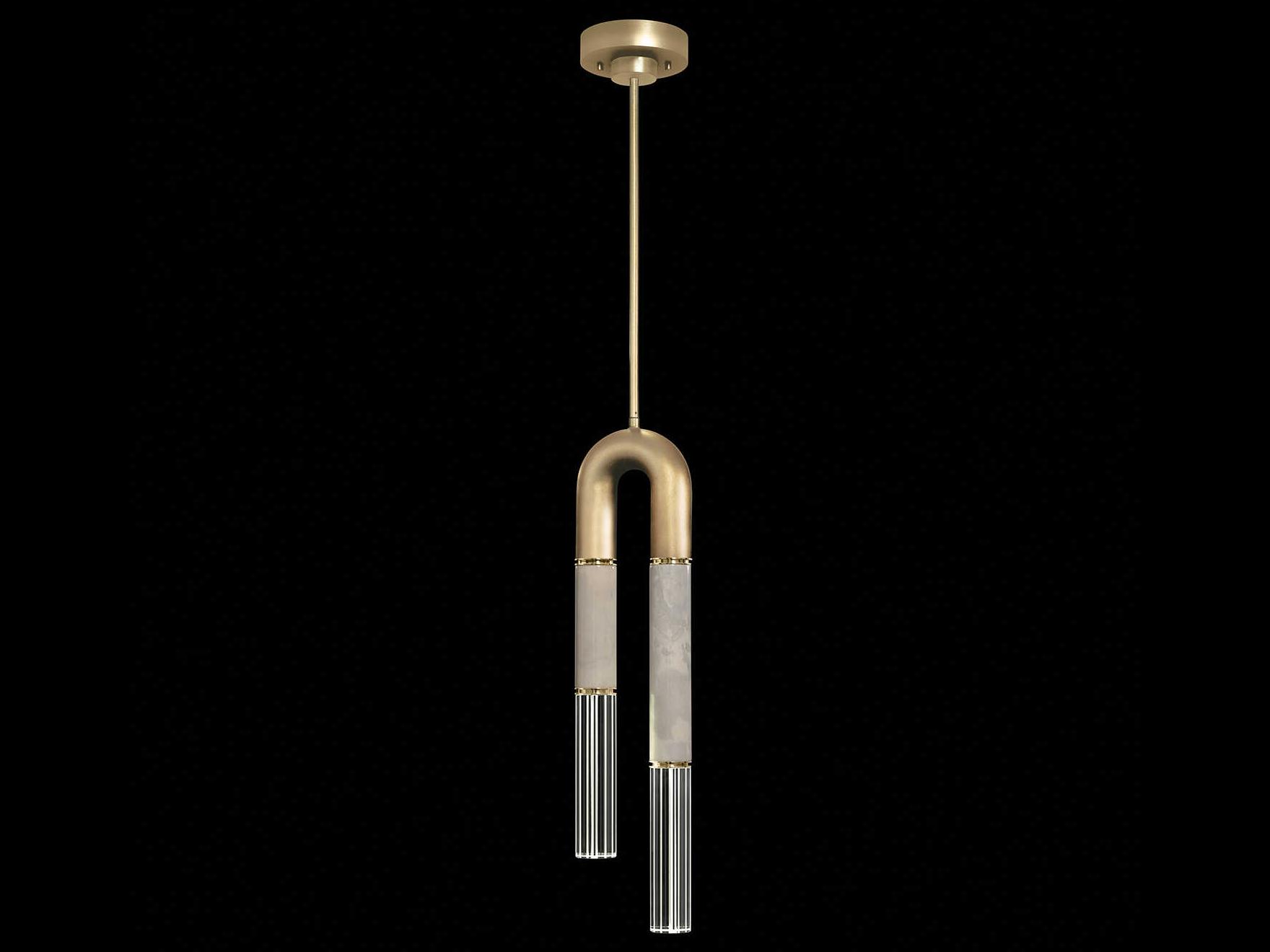 Fine Art Handcrafted Lighting Antonia 2-Light Bronze Mini Pendant