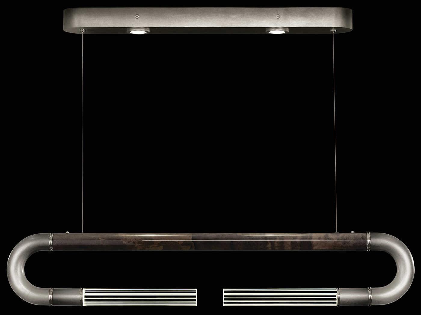 Fine Art Handcrafted Lighting Antonia 2-Light Gold Linear Island Pendant