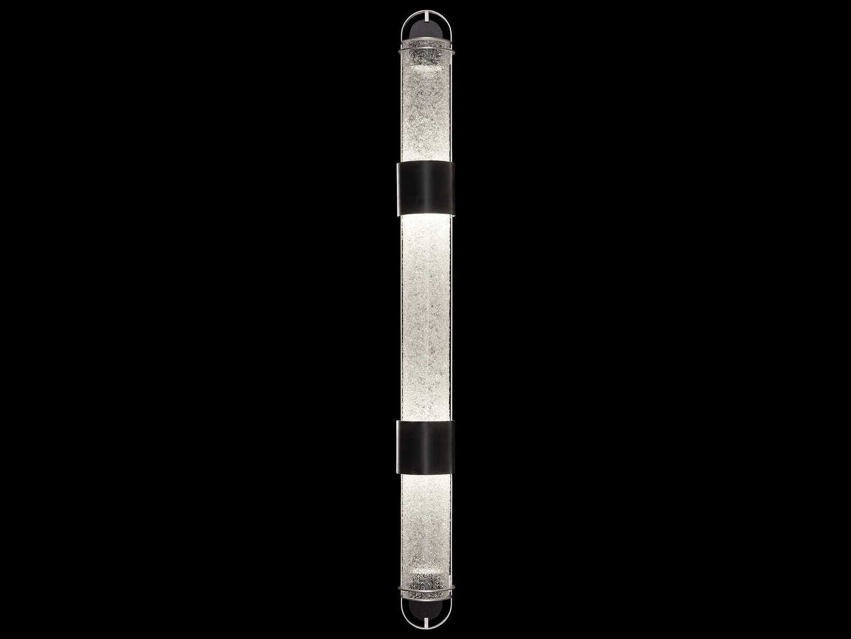 Fine Art Handcrafted Lighting Bond 4-Light Black Silver Wall Sconce