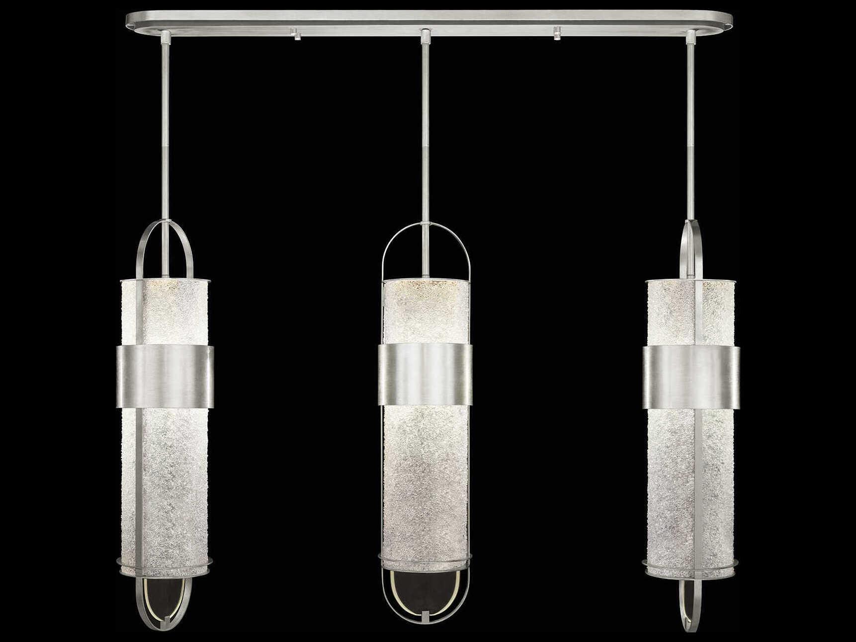 Fine Art Handcrafted Lighting Bond 6-Light Silver Linear Island Pendant