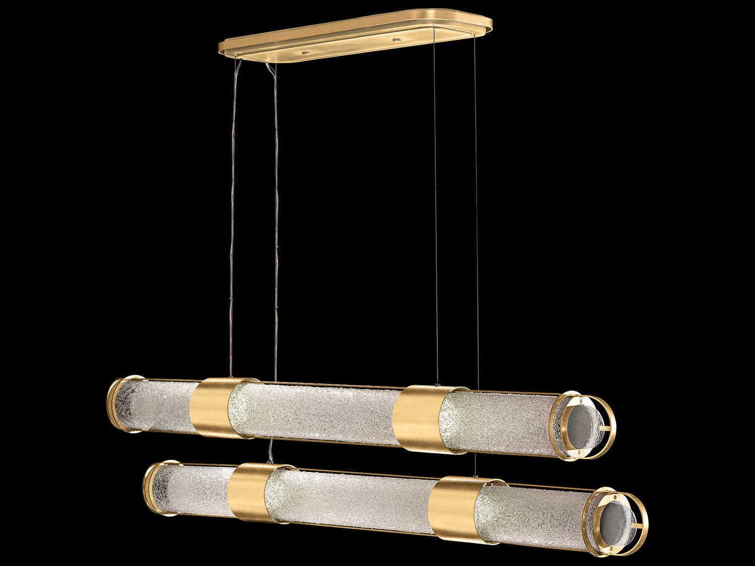 Fine Art Handcrafted Lighting Bond 8-Light Gold Linear Island Pendant