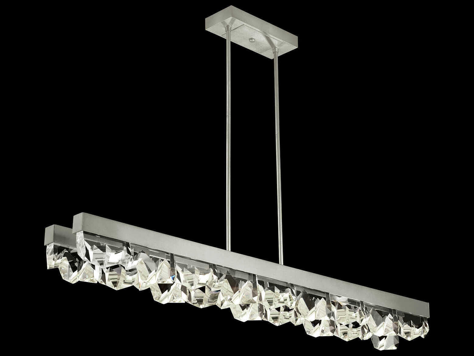 Fine Art Handcrafted Lighting Strata 6-Light Linear Island Pendant