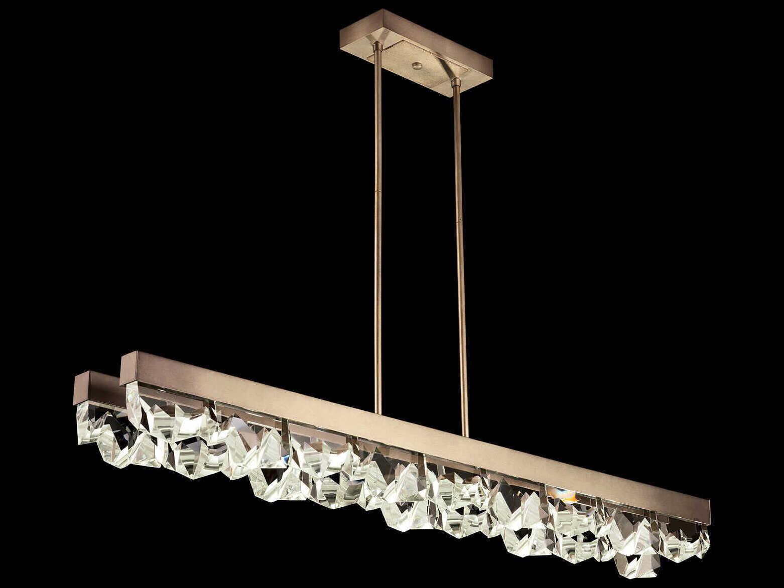 Fine Art Handcrafted Lighting Strata 6-Light Linear Island Pendant