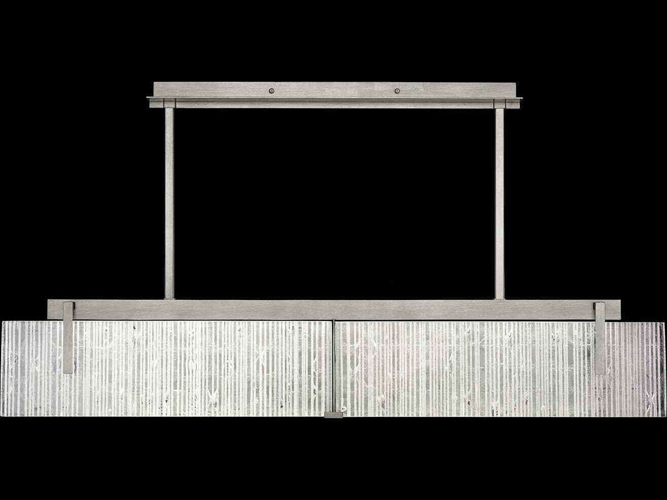 Fine Art Handcrafted Lighting Terra 4-Light Silver Linear Island Pendant