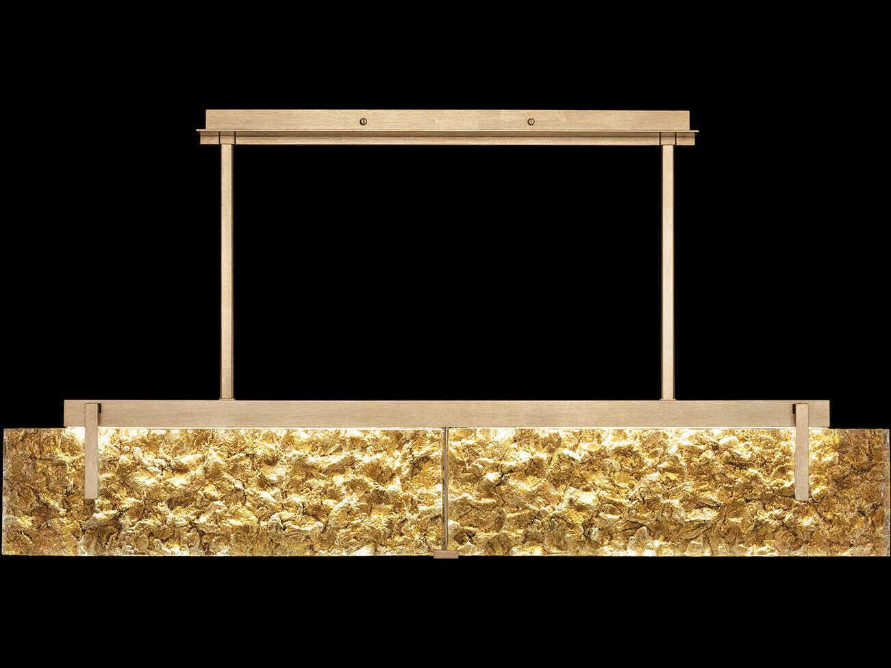 Fine Art Handcrafted Lighting Terra 4-Light Gold Linear Island Pendant