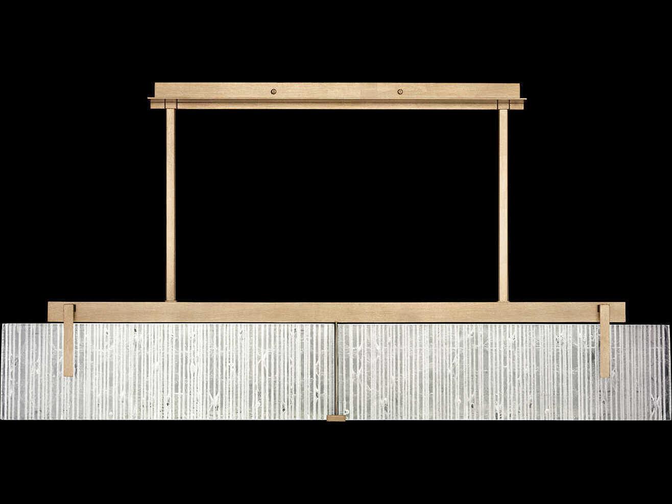 Fine Art Handcrafted Lighting Terra 4-Light Gold Linear Island Pendant