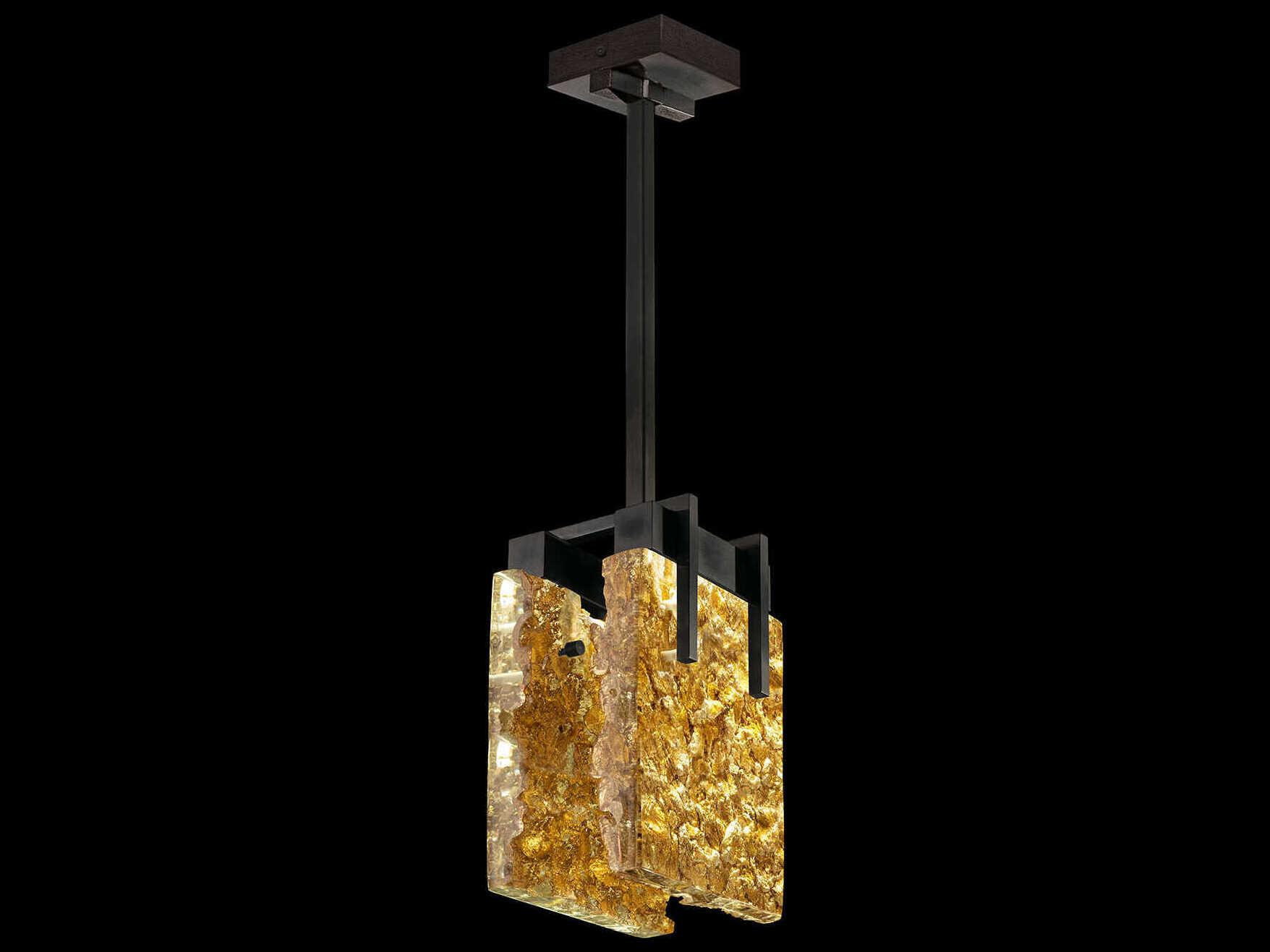 Fine Art Handcrafted Lighting Terra 2-Light Black Geometric Mini Pendant