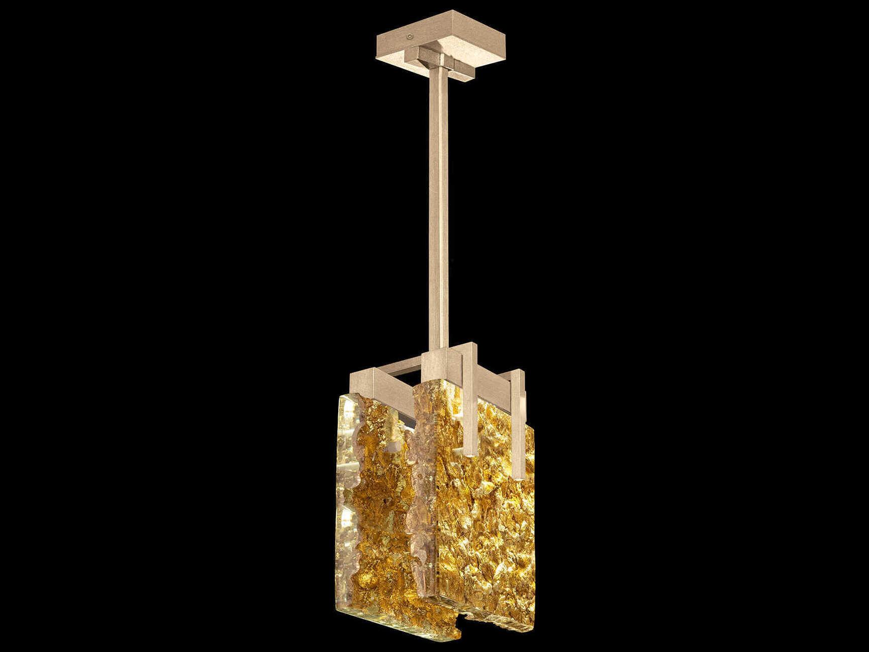 Fine Art Handcrafted Lighting Terra 2-Light Gold Geometric Mini Pendant