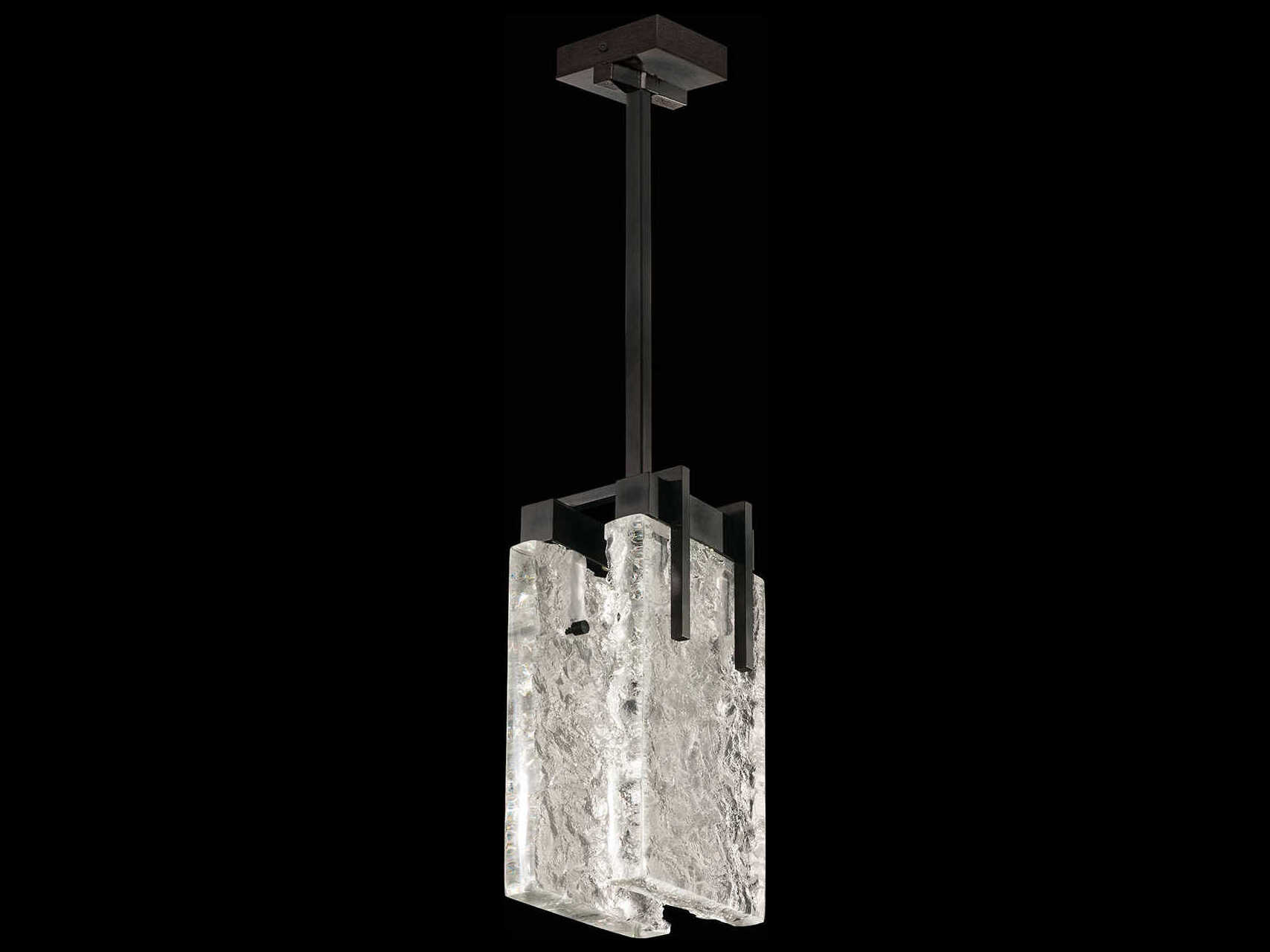 Fine Art Handcrafted Lighting Terra 2-Light Black Geometric Mini Pendant